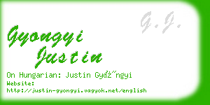 gyongyi justin business card